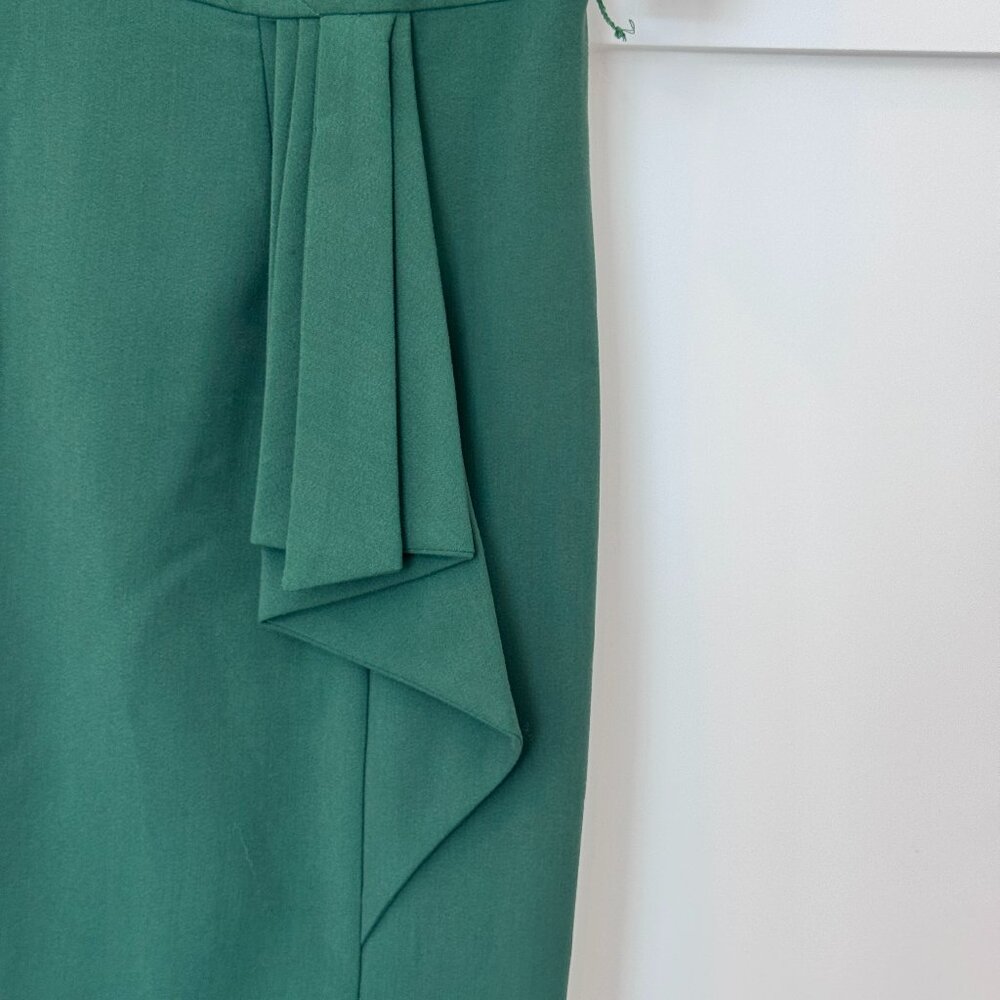 Stop Staring Green Ruched Peplum Sheath Dress NWT Medium - Picture 5 of 10